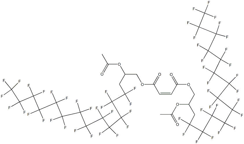 Maleic acid bis(2-acetyloxy-4,4,5,5,6,6,7,7,8,8,9,9,10,10,11,11,12,12,13,13,14,14,15,15,16,16,16-heptacosafluorohexadecyl) ester Structure