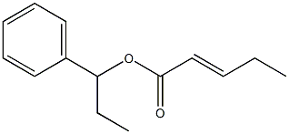 2-Pentenoic acid 1-phenylpropyl ester Structure