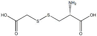 (R)-2-アミノ-3-[(カルボキシメチル)ジチオ]プロパン酸 化学構造式