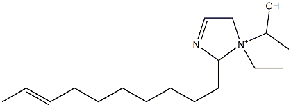 2-(8-Decenyl)-1-ethyl-1-(1-hydroxyethyl)-3-imidazoline-1-ium Struktur