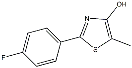 2-(4-フルオロフェニル)-5-メチルチアゾール-4-オール 化学構造式
