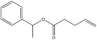 4-ペンテン酸1-フェニルエチル 化学構造式