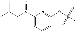 Methanesulfonic acid 6-(2-methylpropylsulfinyl)-2-pyridinyl ester Struktur
