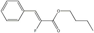 (Z)-2-フルオロ-3-フェニルプロペン酸ブチル 化学構造式