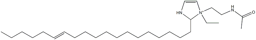 1-[2-(Acetylamino)ethyl]-1-ethyl-2-(13-nonadecenyl)-4-imidazoline-1-ium Struktur