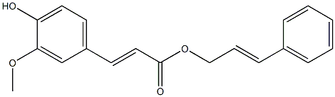 4-ヒドロキシ-3-メトキシけい皮酸3-フェニル-2-プロペニル 化学構造式