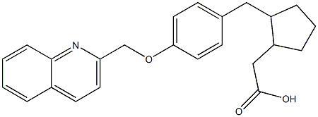 2-[4-(2-Quinolinylmethoxy)benzyl]cyclopentaneacetic acid Structure