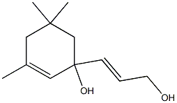 1-[(Z)-3-ヒドロキシ-1-プロペニル]-3,5,5-トリメチル-2-シクロヘキセン-1-オール 化学構造式