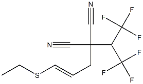 (E)-2-Cyano-2-[1-(trifluoromethyl)-2,2,2-trifluoroethyl]-5-(ethylthio)-4-pentenenitrile Structure