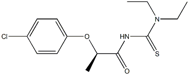 (+)-3-[(R)-2-(p-Chlorophenoxy)propionyl]-1,1-diethylthiourea Struktur