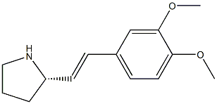 (2S)-2-[(E)-2-(3,4-Dimethoxyphenyl)ethenyl]pyrrolidine Struktur