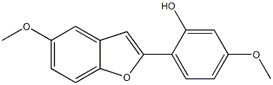 5-Methoxy-2-(2-hydroxy-4-methoxyphenyl)benzofuran Struktur