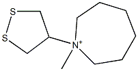 Hexahydro-1-(1,2-dithiolan-4-yl)-1-methyl-1H-azepin-1-ium Structure