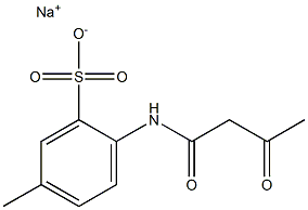 2-(Acetoacetylamino)-5-methylbenzenesulfonic acid sodium salt Structure