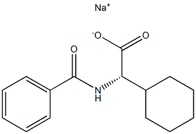 [S,(+)]-2-(Benzoylamino)-2-cyclohexylacetic acid sodium salt Struktur