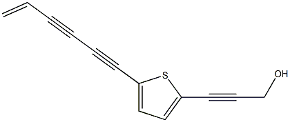 3-[5-(1,3-Hexadiyn-5-enyl)-2-thienyl]-2-propyn-1-ol 结构式