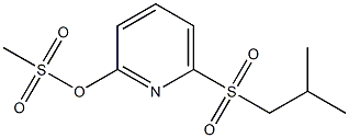 Methanesulfonic acid 6-(2-methylpropylsulfonyl)-2-pyridinyl ester Struktur