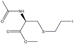 N-アセチル-3-[(2-ヨードエチル)チオ]-L-アラニンメチル 化学構造式
