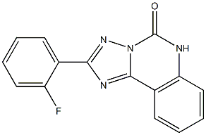 2-(2-フルオロフェニル)[1,2,4]トリアゾロ[1,5-c]キナゾリン-5(6H)-オン 化学構造式