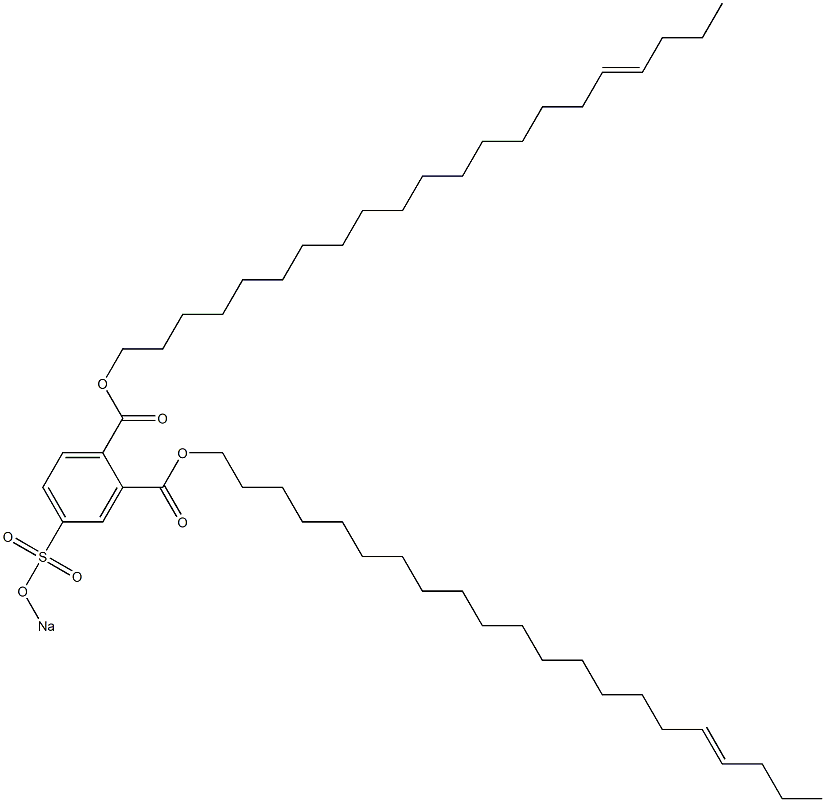 4-(Sodiosulfo)phthalic acid di(17-henicosenyl) ester 结构式