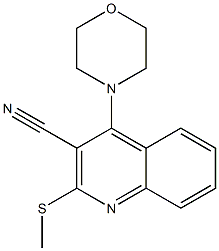 4-モルホリノ-2-(メチルチオ)キノリン-3-カルボニトリル 化学構造式