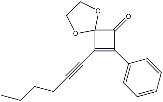 8-(1-Hexynyl)-7-phenyl-1,4-dioxaspiro[4.3]oct-7-en-6-one Structure