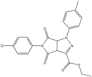 1,3a,4,5,6,6a-Hexahydro-4,6-dioxo-5-(4-chlorophenyl)-1-(4-methylphenyl)pyrrolo[3,4-c]pyrazole-3-carboxylic acid ethyl ester Struktur