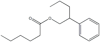 Hexanoic acid 2-phenylpentyl ester 结构式