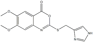 2-(1H-Imidazol-4-ylmethylthio)-6-methoxy-7-methoxy-4H-3,1-benzoxazin-4-one Structure