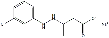 3-[2-(m-Chlorophenyl)hydrazino]butyric acid sodium salt Struktur