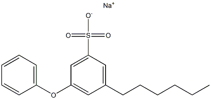 3-Hexyl-5-phenoxybenzenesulfonic acid sodium salt 结构式