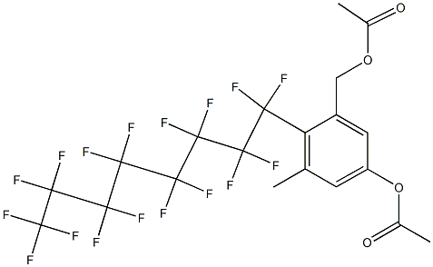  4-(Heptadecafluorooctyl)-5-methyl-3-(acetoxymethyl)phenol acetate