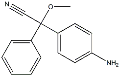 2-(p-Aminophenyl)-2-methoxy-2-phenylacetonitrile Struktur