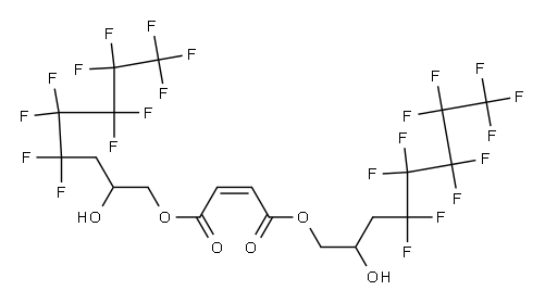 Maleic acid bis(4,4,5,5,6,6,7,7,8,8,8-undecafluoro-2-hydroxyoctyl) ester Structure