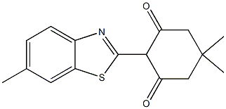 2-(6-Methylbenzothiazol-2-yl)-5,5-dimethylcyclohexane-1,3-dione Structure