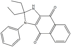 2,2-Diethyl-2,3-dihydro-1-(phenyl)-1H-naphth[2,3-d]imidazole-4,9-dione Structure