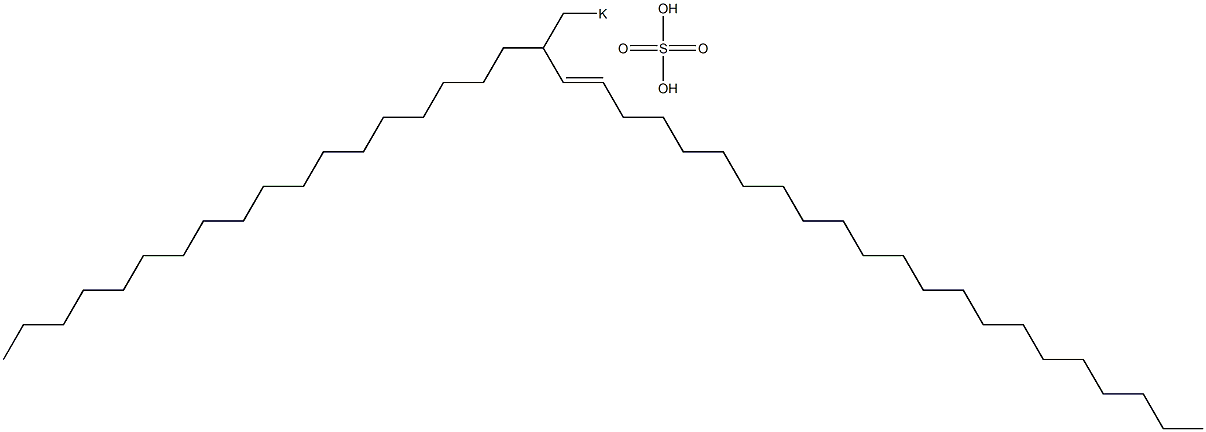 Sulfuric acid 2-octadecyl-3-tetracosenyl=potassium ester salt Structure