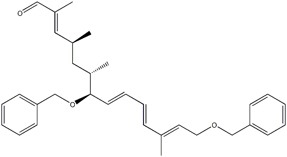 (2E,4S,6S,7S,8E,10E,12E)-7,14-Bis(benzyloxy)-2,4,6,12-tetramethyl-2,8,10,12-tetradecatetraenal,,结构式