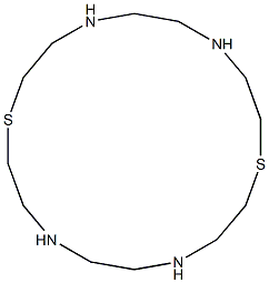1,10-Dithia-4,7,13,16-tetraazacyclooctadecane Structure