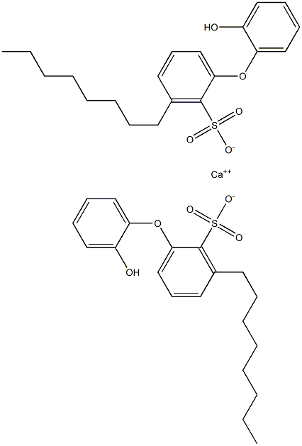 Bis(2'-hydroxy-3-octyl[oxybisbenzene]-2-sulfonic acid)calcium salt Structure