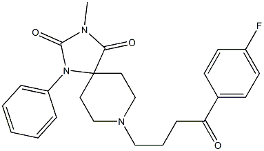 8-[4-(4-Fluorophenyl)-4-oxobutyl]-3-methyl-1-phenyl-1,3,8-triazaspiro[4.5]decane-2,4-dione 结构式