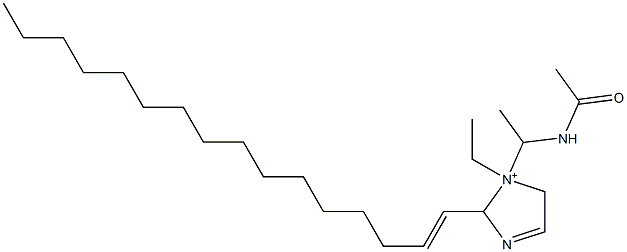1-[1-(Acetylamino)ethyl]-1-ethyl-2-(1-hexadecenyl)-3-imidazoline-1-ium Struktur