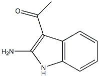 3-アセチル-1H-インドール-2-アミン 化学構造式