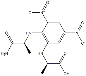 (S)-2-[[6-[[(R)-1-Carboxyethyl]amino]-2,4-dinitrophenyl]amino]propanamide 结构式