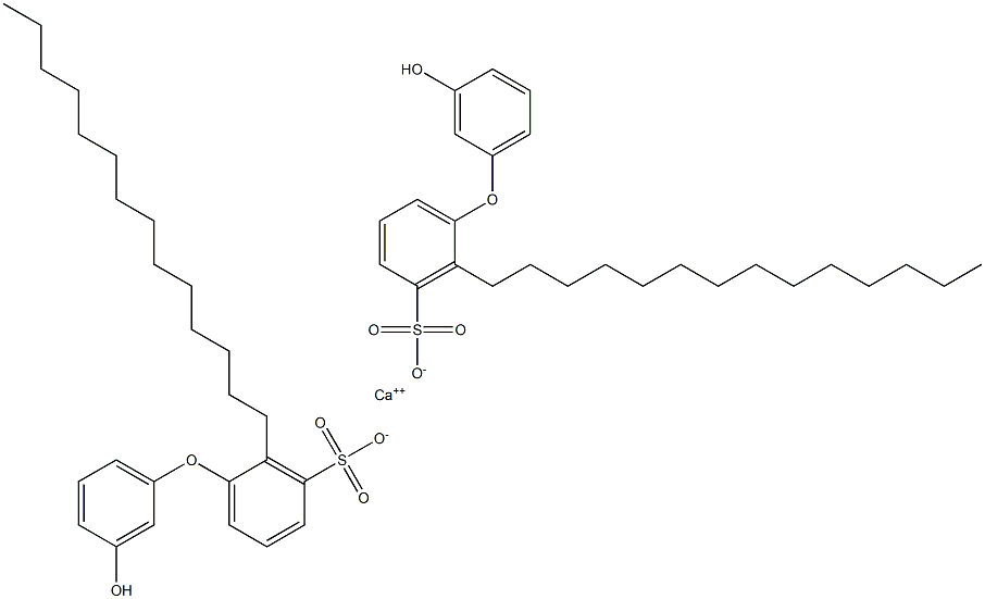 Bis(3'-hydroxy-2-tetradecyl[oxybisbenzene]-3-sulfonic acid)calcium salt Structure