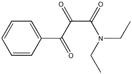 N,N-ジエチル-2,3-ジオキソ-3-フェニルプロパンアミド 化学構造式
