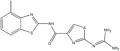 2-(Diaminomethyleneamino)-N-(4-methyl-2-benzothiazolyl)thiazole-4-carboxamide Structure