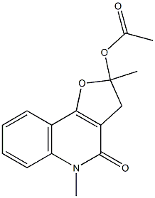 2-Acetoxy-2,5-dimethyl-2,3-dihydrofuro[3,2-c]quinoline-4(5H)-one 结构式