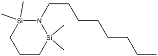 1-Octyl-2,2,6,6-tetramethyl-2,6-disilapiperidine Struktur