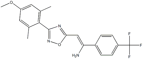 5-[(Z)-2-Amino-2-(4-trifluoromethylphenyl)ethenyl]-3-(2,6-dimethyl-4-methoxyphenyl)-1,2,4-oxadiazole Structure